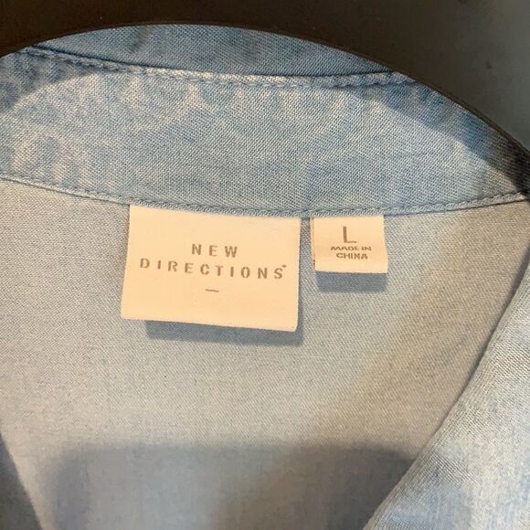 New. New Directions light wash jean dress - Picture 3 of 9